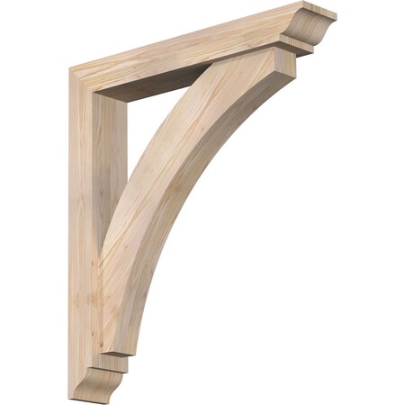 Thorton Traditional Smooth Bracket W/ Offset Brace, Douglas Fir, 5 1/2W X 32D X 36H